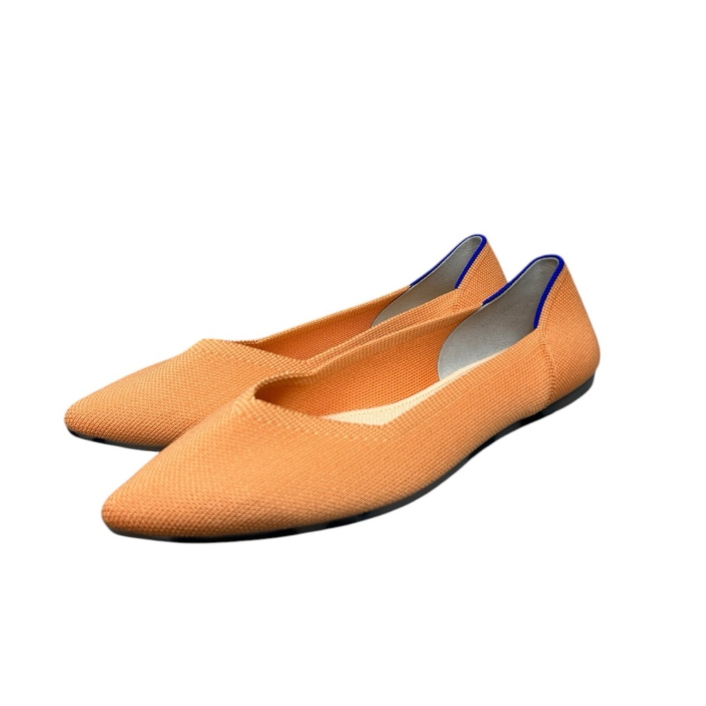 Rothy's Pointed Toe Flats Orange Saffron Size 9
